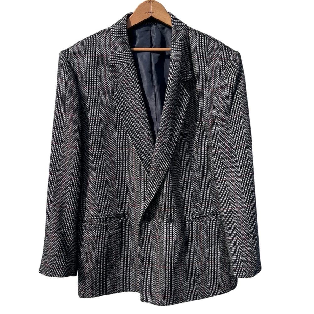 - John Henry 42R Wool/Silk Plaid Vintage Sport Coat! EUC!